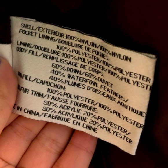 DKNY Plum Down Puffer Faux Fur Jacket Coat - Picture 11 of 13